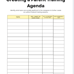 BCBA Parent Training Toolkit: Customizable Checklists, Calendars & Expert Tips